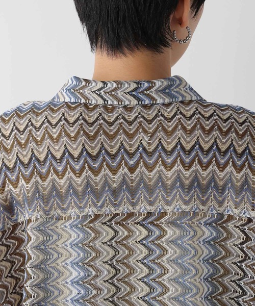 LEPSIM(レプシィム)の「レーシー柄シャツ 116752(シャツ/ブラウス・レディース・ブラック/ブルー・FREE)」の9枚目の写真