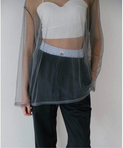 Intuitionチュールプルオーバー　サイズFree Intuition for TO UNITED ARROWS＞チュール プルオーバー