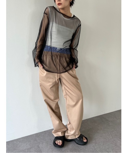 duei(デュイ)の「チュールオーバーサイズプルオーバー(Tシャツ/カットソー・レディース・ブラック/グレー/ホワイト・FREE)」の10枚目の写真