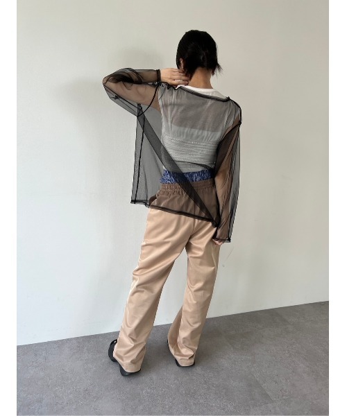 duei(デュイ)の「チュールオーバーサイズプルオーバー(Tシャツ/カットソー・レディース・ブラック/グレー/ホワイト・FREE)」の8枚目の写真
