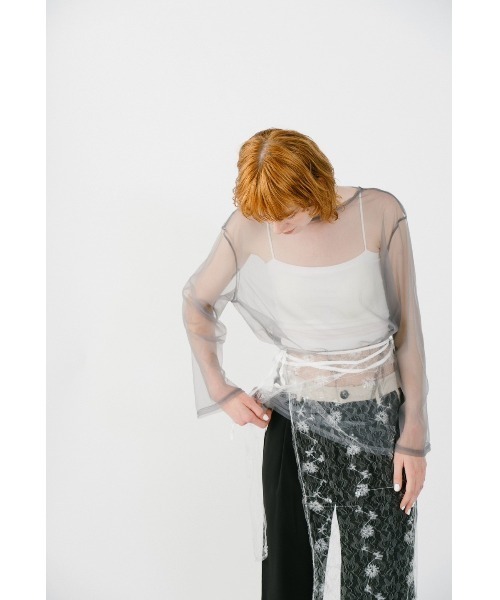 duei(デュイ)の「チュールオーバーサイズプルオーバー(Tシャツ/カットソー・レディース・ブラック/グレー/ホワイト・FREE)」の19枚目の写真