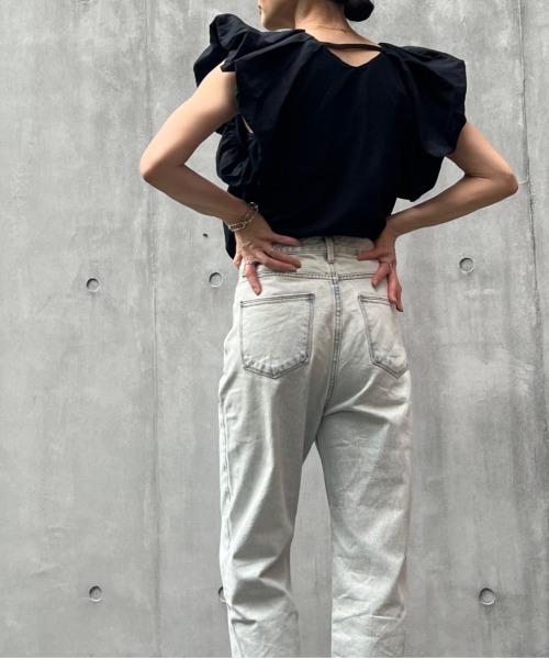 リネンタッチバルーンスリーブトップス（シャツ/ブラウス）｜y/m by Yukie（イムバイユキエ）