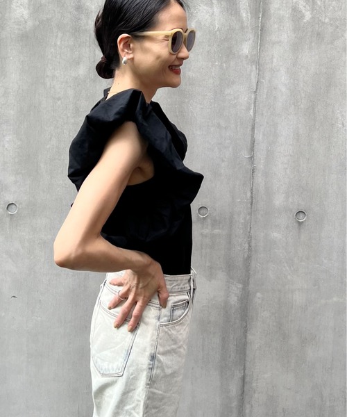 リネンタッチバルーンスリーブトップス（シャツ/ブラウス）｜y/m by Yukie（イムバイユキエ）