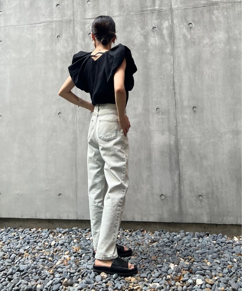 リネンタッチバルーンスリーブトップス（シャツ/ブラウス）｜y/m by Yukie（イムバイユキエ）