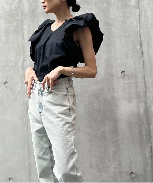 リネンタッチバルーンスリーブトップス（シャツ/ブラウス）｜y/m by Yukie（イムバイユキエ）