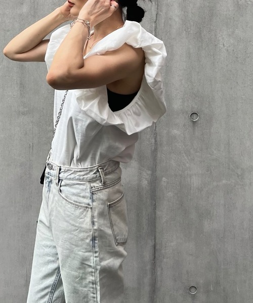 リネンタッチバルーンスリーブトップス（シャツ/ブラウス）｜y/m by Yukie（イムバイユキエ）