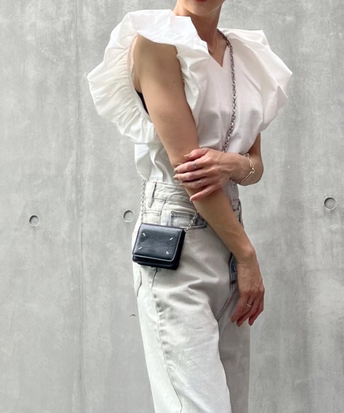 リネンタッチバルーンスリーブトップス（シャツ/ブラウス）｜y/m by Yukie（イムバイユキエ）