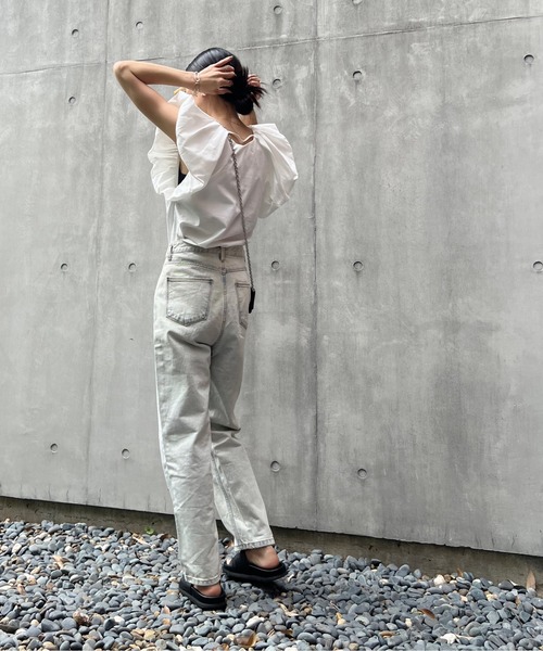 リネンタッチバルーンスリーブトップス（シャツ/ブラウス）｜y/m by Yukie（イムバイユキエ）