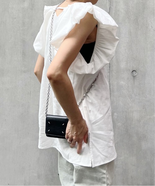 リネンタッチバルーンスリーブトップス（シャツ/ブラウス）｜y/m by Yukie（イムバイユキエ）