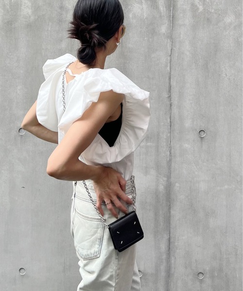 リネンタッチバルーンスリーブトップス（シャツ/ブラウス）｜y/m by Yukie（イムバイユキエ）