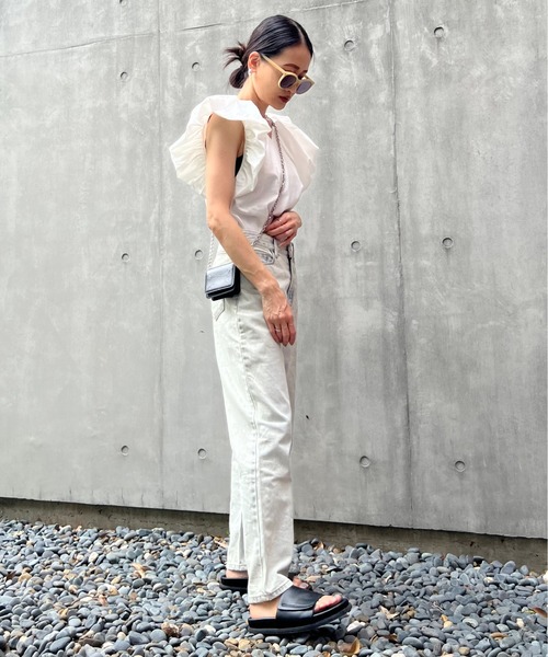 リネンタッチバルーンスリーブトップス（シャツ/ブラウス）｜y/m by Yukie（イムバイユキエ）