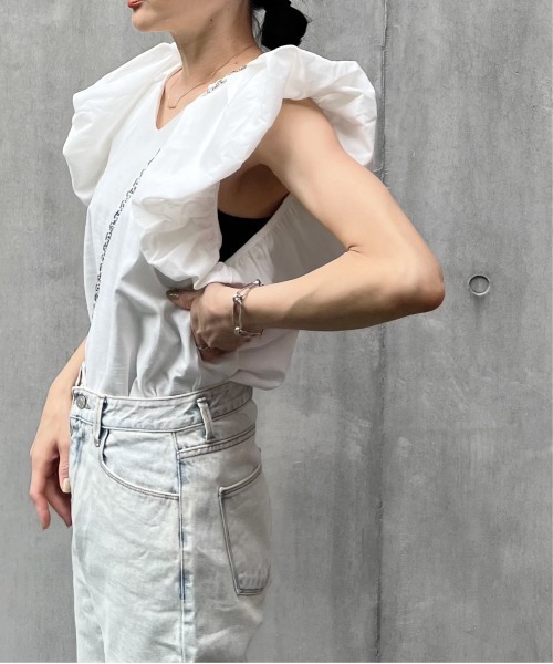 リネンタッチバルーンスリーブトップス（シャツ/ブラウス）｜y/m by Yukie（イムバイユキエ）