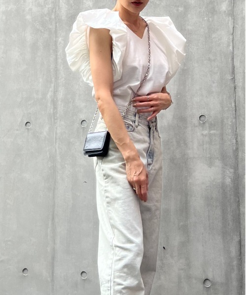 リネンタッチバルーンスリーブトップス（シャツ/ブラウス）｜y/m by Yukie（イムバイユキエ）