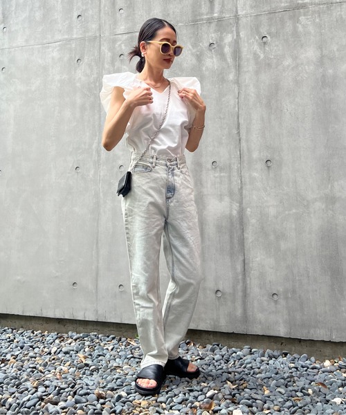 リネンタッチバルーンスリーブトップス（シャツ/ブラウス）｜y/m by Yukie（イムバイユキエ）