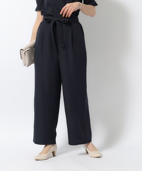 DRESKIP(ドレスキップ)の「◆【セットアップ可/イージーケア】麻調共紐ベルト付 ワイドパンツ(その他パンツ・レディース・サックスブルー/カーキ/ネイビー・03/04/02)」の21枚目の写真