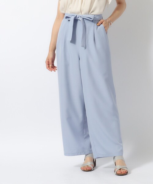 DRESKIP(ドレスキップ)の「◆【セットアップ可/イージーケア】麻調共紐ベルト付 ワイドパンツ(その他パンツ・レディース・サックスブルー/カーキ/ネイビー・03/04/02)」の12枚目の写真