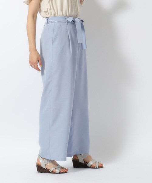 DRESKIP(ドレスキップ)の「◆【セットアップ可/イージーケア】麻調共紐ベルト付 ワイドパンツ(その他パンツ・レディース・サックスブルー/カーキ/ネイビー・03/04/02)」の11枚目の写真