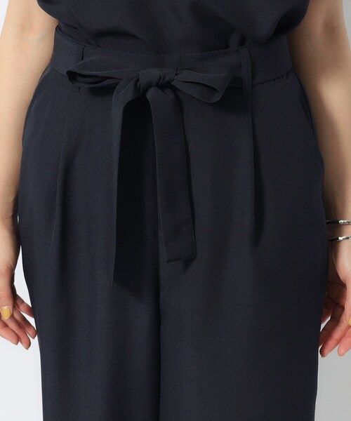 DRESKIP(ドレスキップ)の「◆【セットアップ可/イージーケア】麻調共紐ベルト付 ワイドパンツ(その他パンツ・レディース・サックスブルー/カーキ/ネイビー・03/04/02)」の5枚目の写真