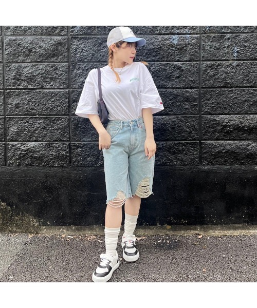 KIRSH(キルシー)の「【東京限定】KIRSH X TOKYO HAND LOGO T-SHIRT ハンドロゴ Tシャツ(Tシャツ/カットソー・レディース・ブラック/グリーン/ホワイト・ONE SIZE)」の5枚目の写真