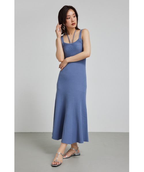 セール】バストギャザーホルターマーメイドワンピース（ワンピース