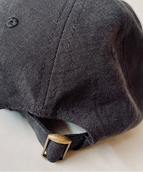 ORIENT MILLINERY（オリエント ミリナリー）の「ROKU【ﾛｸ】100％リネンキャップ（キャップ・レディース・ブラック/キナリ/グリーン・FREE）」の11枚目の写真