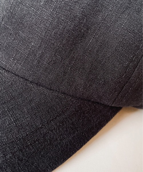 ORIENT MILLINERY（オリエント ミリナリー）の「ROKU【ﾛｸ】100％リネンキャップ（キャップ・レディース・ブラック/キナリ/グリーン・FREE）」の12枚目の写真