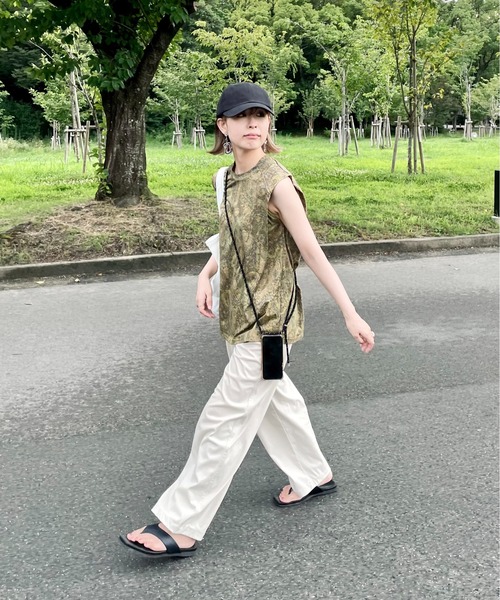 ORIENT MILLINERY（オリエント ミリナリー）の「ROKU【ﾛｸ】100％リネンキャップ（キャップ・レディース・ブラック/キナリ/グリーン・FREE）」の16枚目の写真