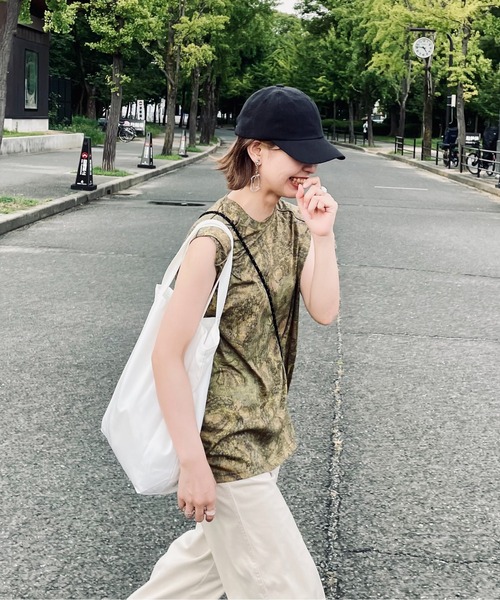 ORIENT MILLINERY（オリエント ミリナリー）の「ROKU【ﾛｸ】100％リネンキャップ（キャップ・レディース・ブラック/キナリ/グリーン・FREE）」の4枚目の写真