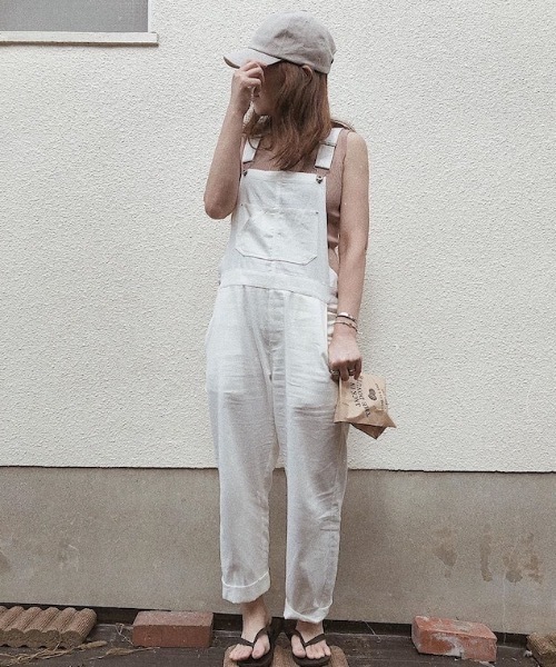 ORIENT MILLINERY（オリエント ミリナリー）の「ROKU【ﾛｸ】100％リネンキャップ（キャップ・レディース・ブラック/キナリ/グリーン・FREE）」の22枚目の写真