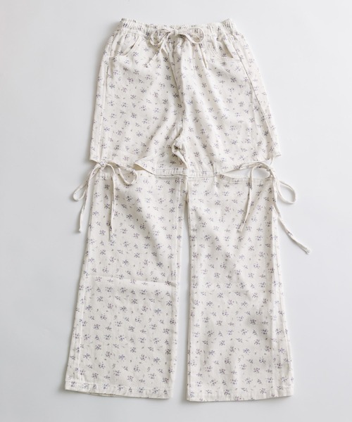 OLIVE des OLIVE（オリーブデオリーブ）の「サイドスリットリボンアソートデニムパンツ（その他パンツ・レディース・その他/グレイッシュベージュ/ブルー/ラベンダー・SMALL/MEDIUM）」の3枚目の写真