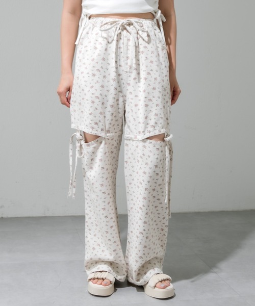 OLIVE des OLIVE（オリーブデオリーブ）の「サイドスリットリボンアソートデニムパンツ（その他パンツ・レディース・その他/グレイッシュベージュ/ブルー/ラベンダー・SMALL/MEDIUM）」の11枚目の写真