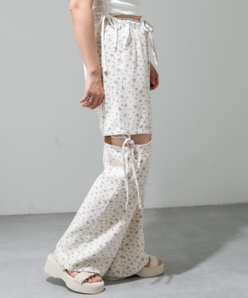 OLIVE des OLIVE（オリーブデオリーブ）の「サイドスリットリボンアソートデニムパンツ（その他パンツ・レディース・その他/グレイッシュベージュ/ブルー/ラベンダー・SMALL/MEDIUM）」の12枚目の写真