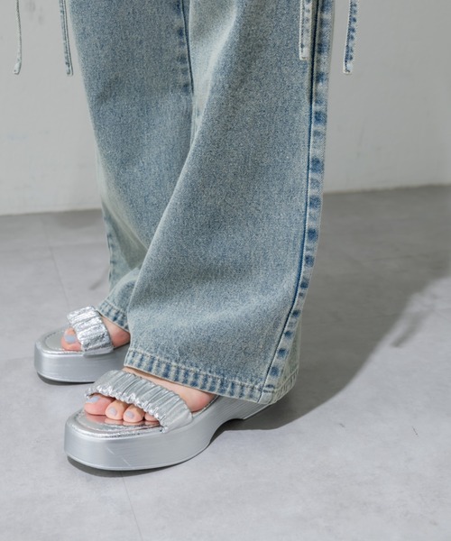 OLIVE des OLIVE（オリーブデオリーブ）の「サイドスリットリボンアソートデニムパンツ（その他パンツ・レディース・その他/グレイッシュベージュ/ブルー/ラベンダー・SMALL/MEDIUM）」の21枚目の写真