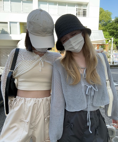 RiLi(リリ)の「フィッシュネットアンサンブル【RL】(アンサンブル・レディース・ブルー/クリーム/ピンク・FREE)」の3枚目の写真