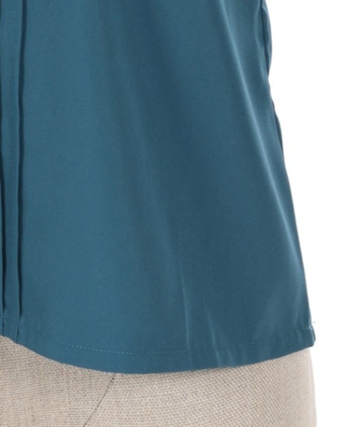 axes femme POETIQUE（アクシーズファムポエティック）の「クロスチャーム付フレア袖ブラウス（シャツ/ブラウス・レディース・キナリ/ブラック/ブルーグリーン・M）」の5枚目の写真