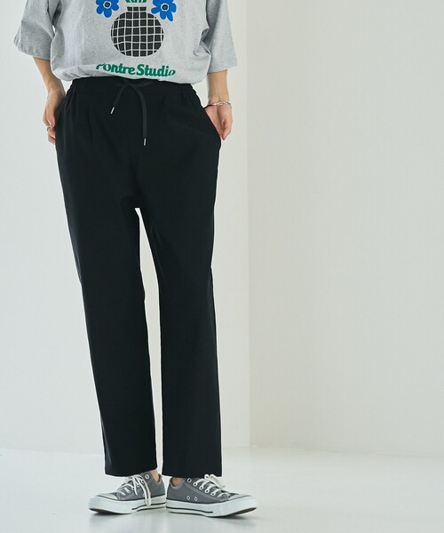 coen(コーエン)の「マルチファンクションやみつきテーパードパンツ(WEB限定サイズ)(スラックス・レディース・ブラック/ターコイズブルー/ワインレッド/ロイヤルブルー/ダークグレー・S/M/L/XL)」の7枚目の写真