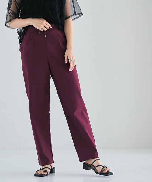 coen(コーエン)の「マルチファンクションやみつきテーパードパンツ(WEB限定サイズ)(スラックス・レディース・ブラック/ターコイズブルー/ワインレッド/ロイヤルブルー/ダークグレー・S/M/L/XL)」の20枚目の写真