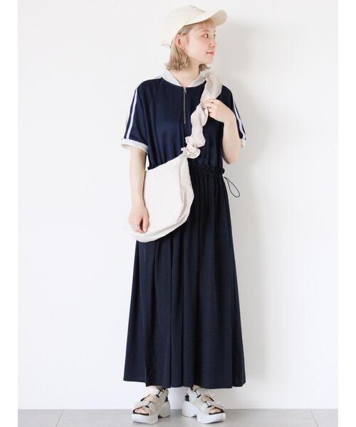 ehka sopo(エヘカソポ)の「ドッキングワンピース(ワンピース・レディース・オフホワイト/ネイビー/グリーン・F)」の12枚目の写真