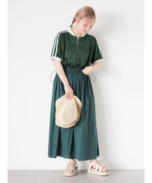 ehka sopo(エヘカソポ)の「ドッキングワンピース(ワンピース・レディース・オフホワイト/ネイビー/グリーン・F)」の11枚目の写真