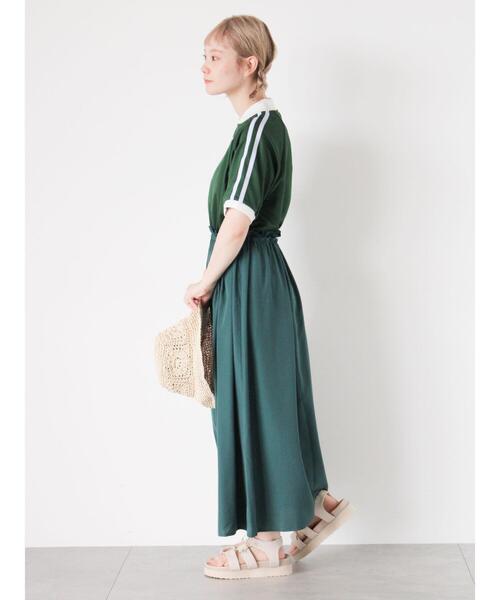 ehka sopo(エヘカソポ)の「ドッキングワンピース(ワンピース・レディース・オフホワイト/ネイビー/グリーン・F)」の10枚目の写真