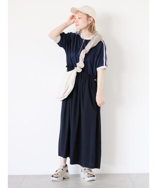 ehka sopo(エヘカソポ)の「ドッキングワンピース(ワンピース・レディース・オフホワイト/ネイビー/グリーン・F)」の6枚目の写真