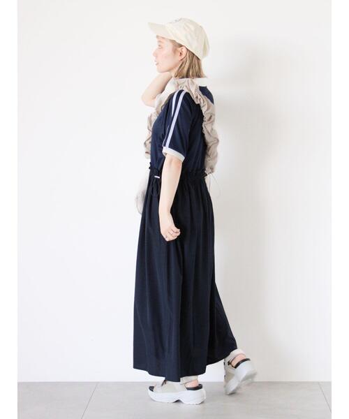 ehka sopo(エヘカソポ)の「ドッキングワンピース(ワンピース・レディース・オフホワイト/ネイビー/グリーン・F)」の5枚目の写真