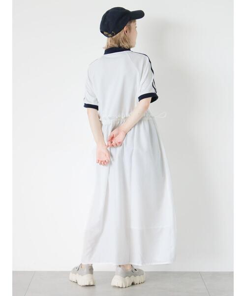 ehka sopo(エヘカソポ)の「ドッキングワンピース(ワンピース・レディース・オフホワイト/ネイビー/グリーン・F)」の20枚目の写真