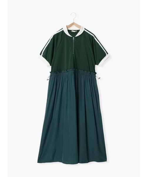 ehka sopo(エヘカソポ)の「ドッキングワンピース(ワンピース・レディース・オフホワイト/ネイビー/グリーン・F)」の15枚目の写真