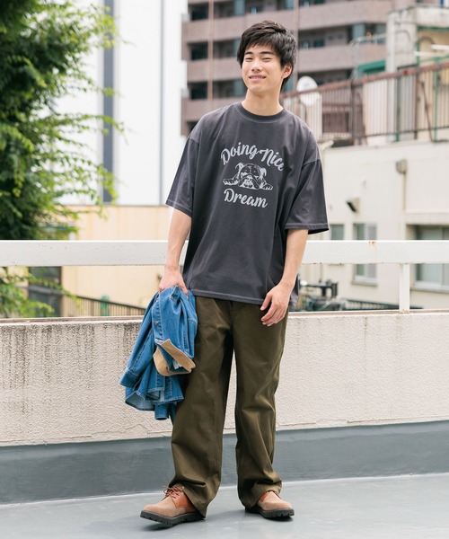 niko and...（ニコアンド）の「アニマルプリントTシャツ（Tシャツ/カットソー・メンズ・イエロー/チャコール/グリーン/ライトグレー・MEDIUM/LARGE）」の20枚目の写真