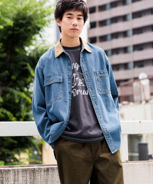 niko and...（ニコアンド）の「アニマルプリントTシャツ（Tシャツ/カットソー・メンズ・イエロー/チャコール/グリーン/ライトグレー・MEDIUM/LARGE）」の16枚目の写真