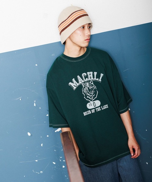 niko and...（ニコアンド）の「アニマルプリントTシャツ（Tシャツ/カットソー・メンズ・イエロー/チャコール/グリーン/ライトグレー・MEDIUM/LARGE）」の8枚目の写真