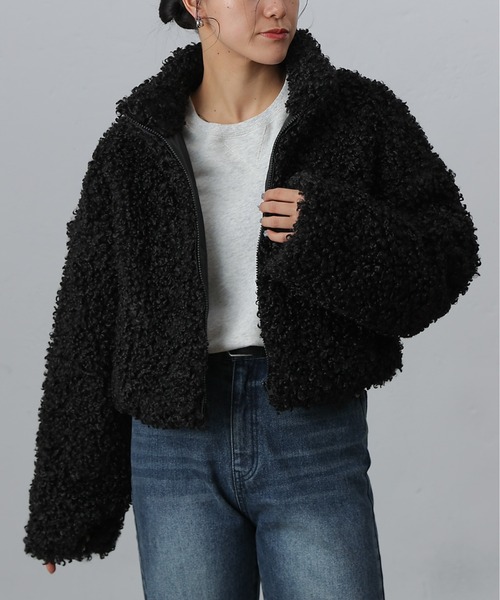 【セール】プードルフェイクファースタンドZIPブルゾン（ブルゾン）｜COLONY 2139（コロニートゥーワンスリーナイン）