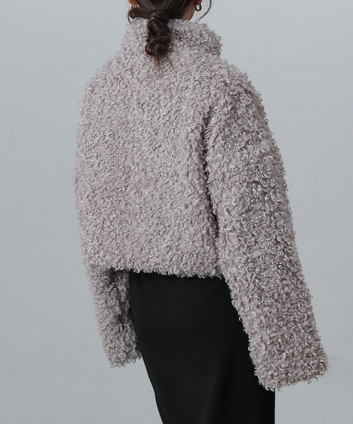 COLONY 2139（コロニートゥーワンスリーナイン）の「プードルフェイクファースタンドZIPブルゾン（ブルゾン・レディース・ブラック/ライトグレー/モカ・FREE）」の14枚目の写真