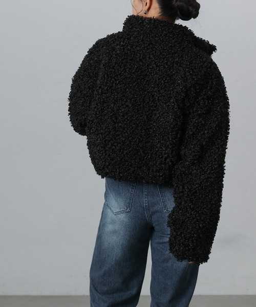 COLONY 2139（コロニートゥーワンスリーナイン）の「プードルフェイクファースタンドZIPブルゾン（ブルゾン・レディース・ブラック/ライトグレー/モカ・FREE）」の6枚目の写真